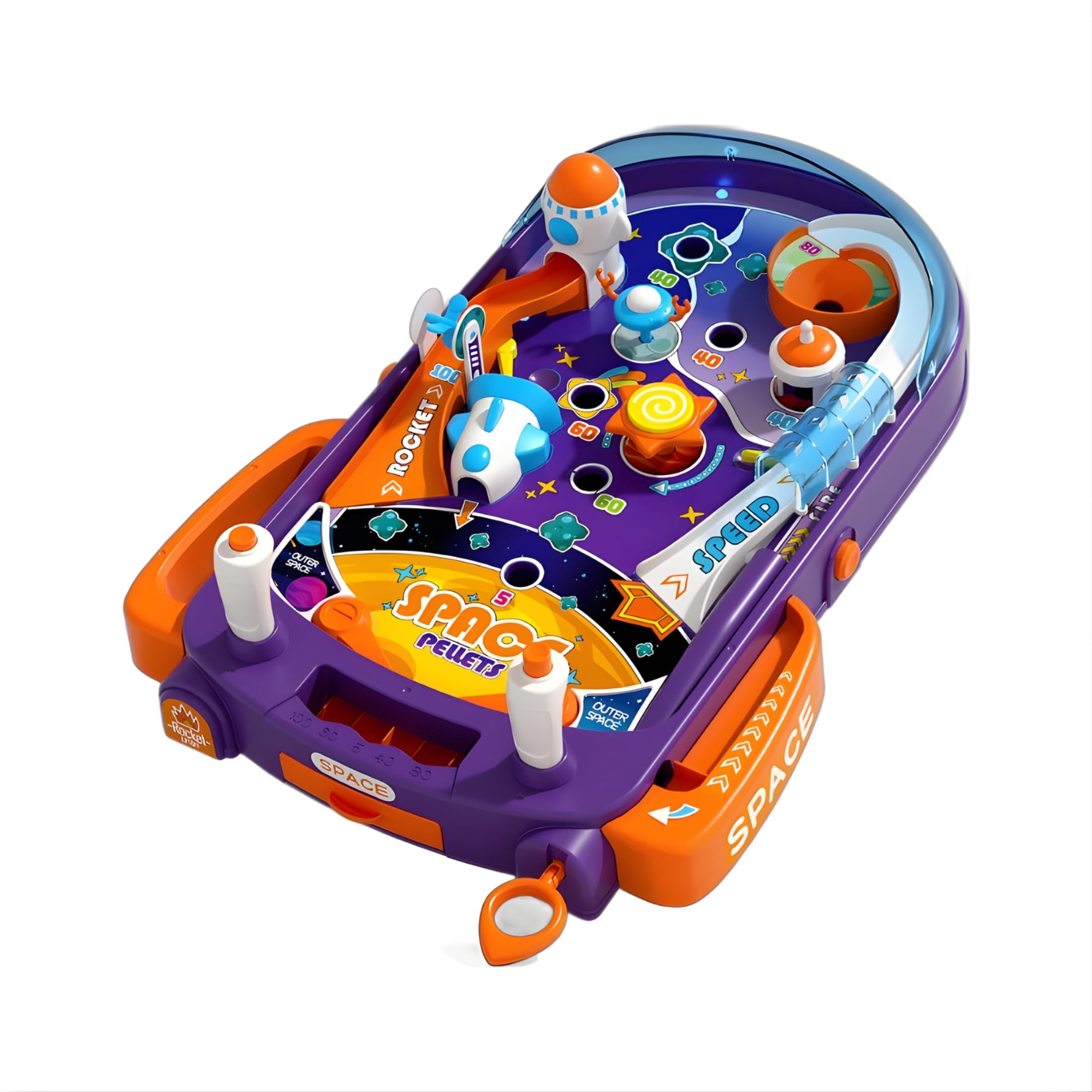 Máquina de pinball espacial (con luz y música)