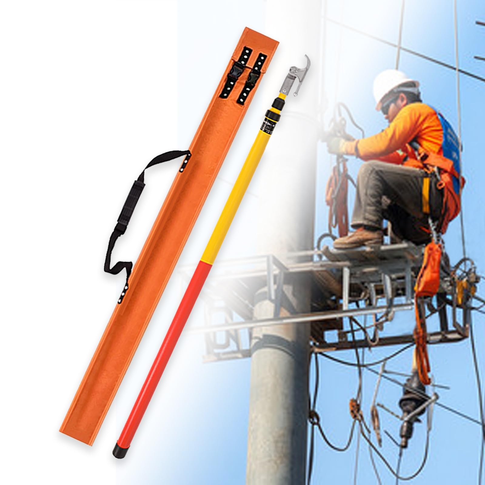 Gancio di salvataggio isolato retrattile portatile Hot Stick strumento di sicurezza per elettricisti Linemen manutenzione di alimentazione