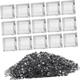 5000pcs DIY Mini Glass Mosaic Tiles for Nail Art Crafts Home Decor Transparent Gray Manicure Decorations Picture Frames Flower Pots and More
