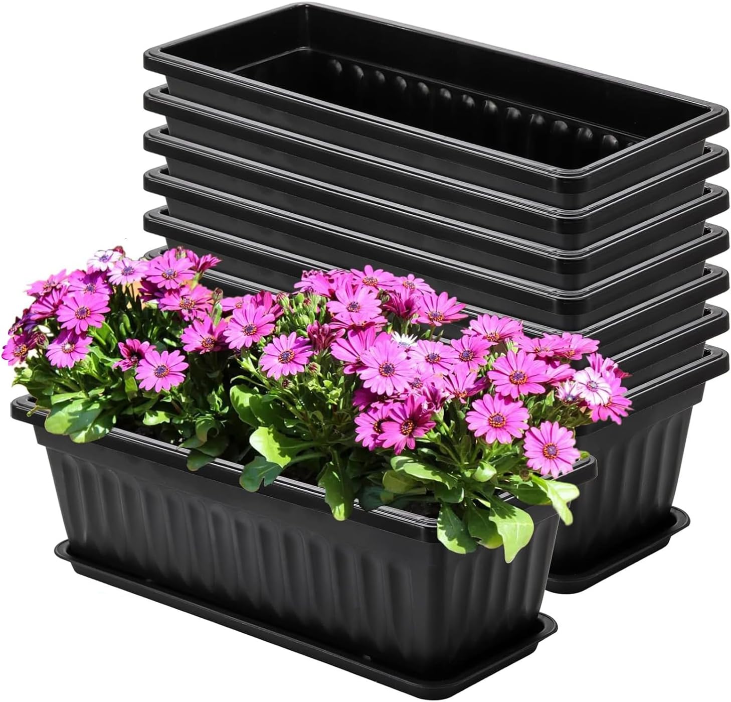 Window sill Flowerpot, Outdoor Flowerpot, Plastic Vegetable Planting Box, Vegetable Planting Container, Garden Flowerpot, Suitable for Balconies, courtyards, and Gardens