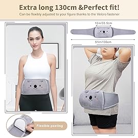 Hot Water Bag, Hot Water Bottle wtih Cover, 2L Rubber Warm Hot Water Bottles Pouch with 130cm Long Soft Waist Cover for Neck, Shoulder, Back, Hand, Legs and Period Pain Relief