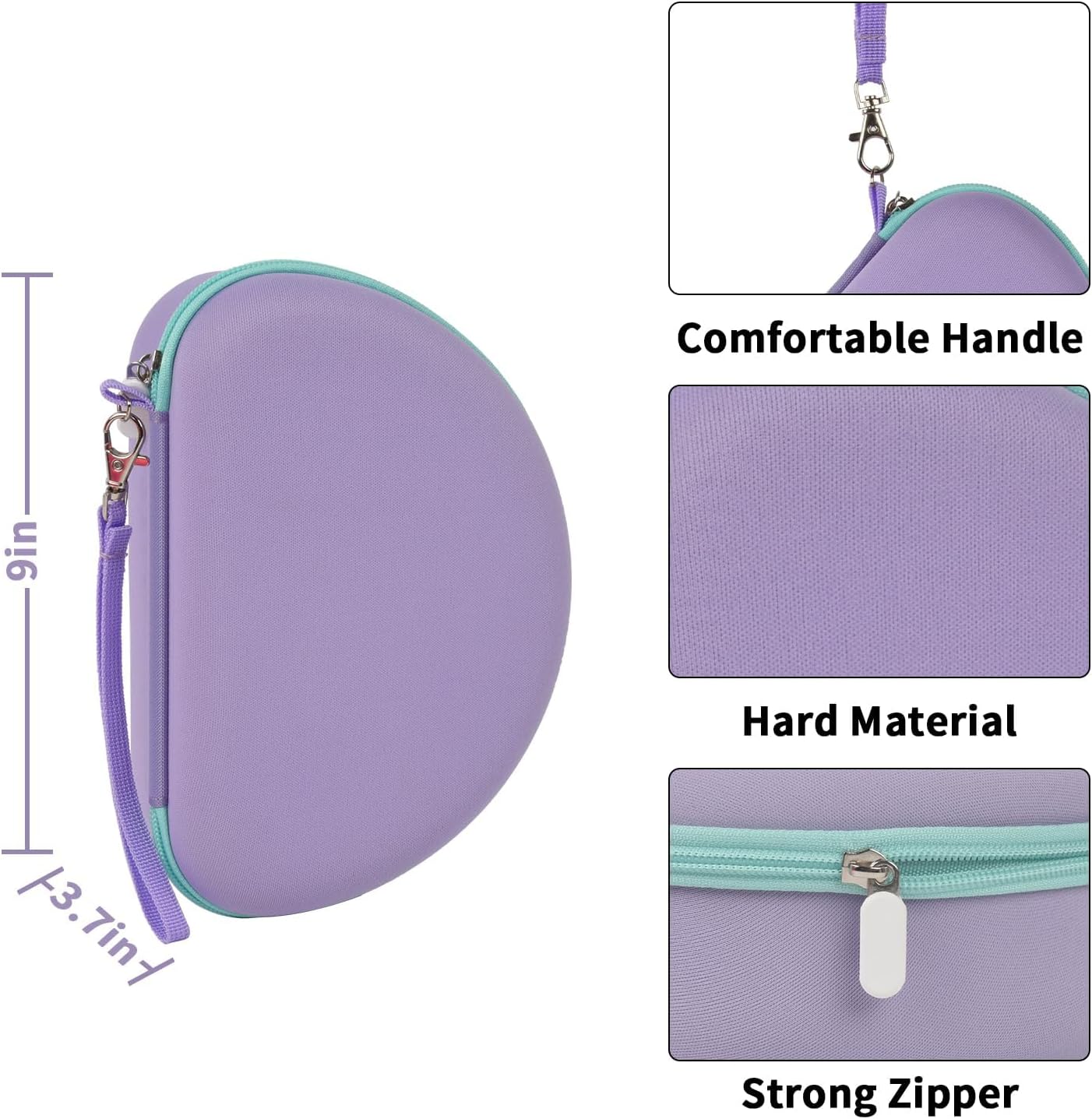 Headphone Case for Riwbox CT-7 Pink/for Jack CT-7S Cat Green 3.5mm/ for iClever IC-HS01/for Picun/for FosPower Bluetooth Wireless Over-Ear Headphones Headset Box Only,Purple - Image 4