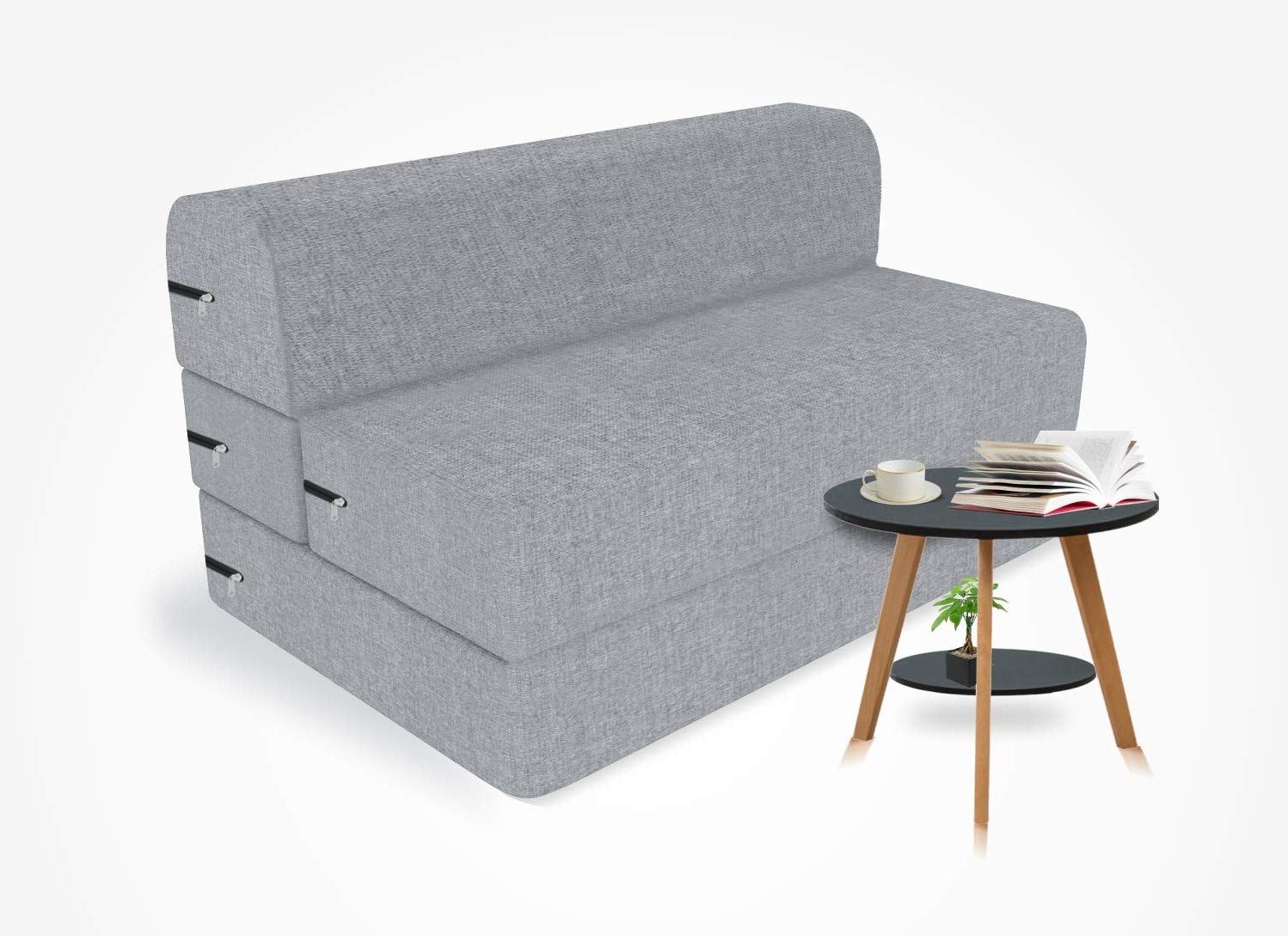 MOJOREST Sofa Cum Bed Foam (4X6, Grey)