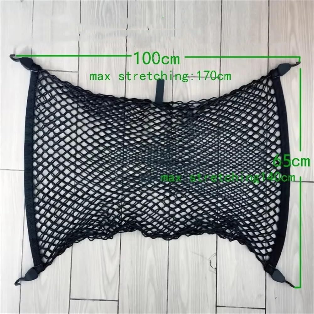 Gepäcknetz Auto Zweilagiges Kofferraum-Gepäcknetz Mit Haken Elastisches Nylon-Organizer-Netz Universell Passend Für Q7
