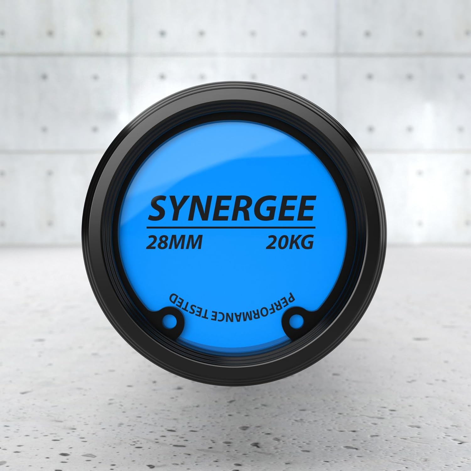 Synergee Games 15kg and 20kg Colored Ceramic Coated Barbells. Rated 1500lbs for Weightlifting and Powerlifting. Black, Red, Grey, Pink