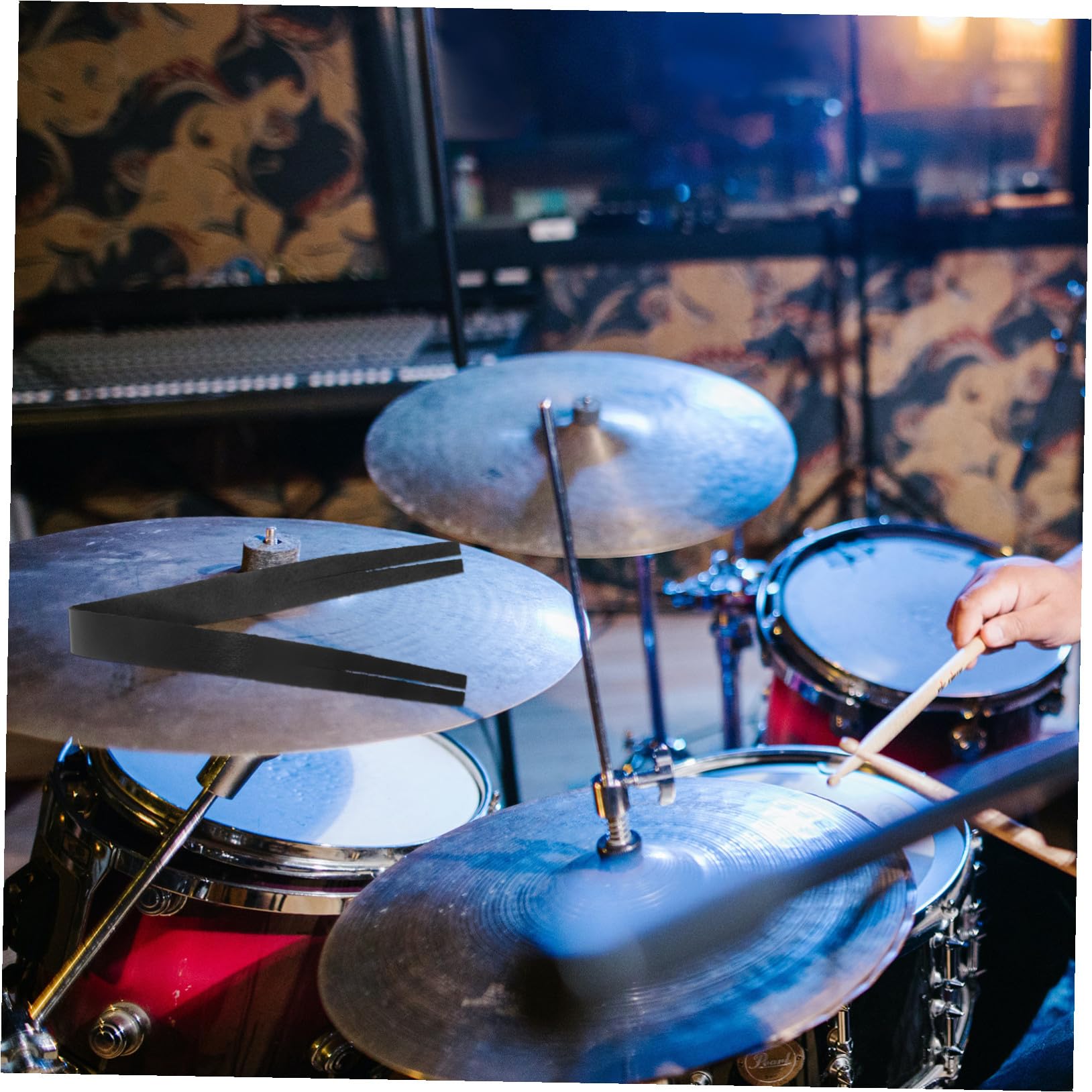 Milisten 2stücke Robuster Cymbal Strap Aus Rindsleder Stabile Halterung Für Musikinstrumente Schwarz Für Übungen Und Auftritte Verhindert Bewegung Der Hi-hat Und Verbessert Die