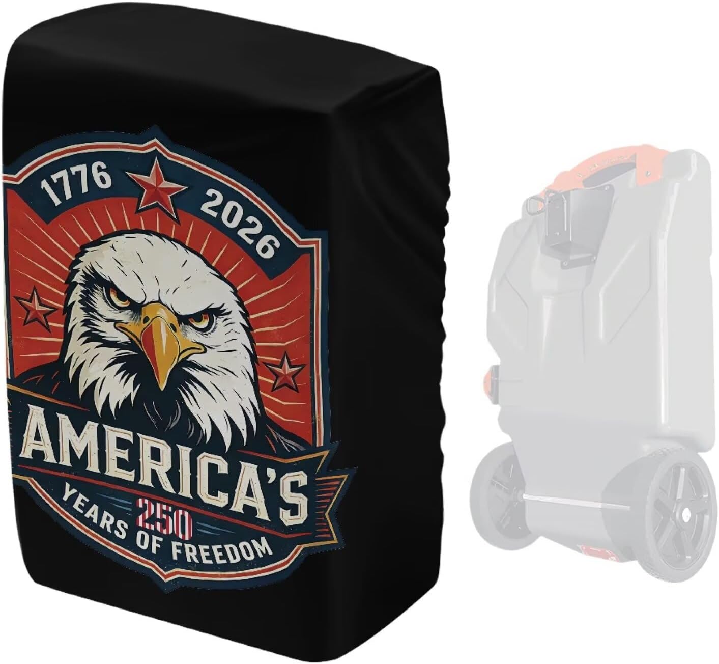 Eagle RV Water Tank Cover Heavy Duty American 250th Anniversary RV Portable Waste Tank Cover Easy to Clean 45" (L) x 25" (W) x 14" (H) All-Season Protection