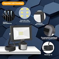 MEIKEE 25W LED Reflektor Mozgásérzékelővel - 2100 Lumen, IP66 Vízálló, Távirányítós, 3 Üzemmód, Állítható Fényerő, Kültéri Lámpa Kerthez, Ga 4