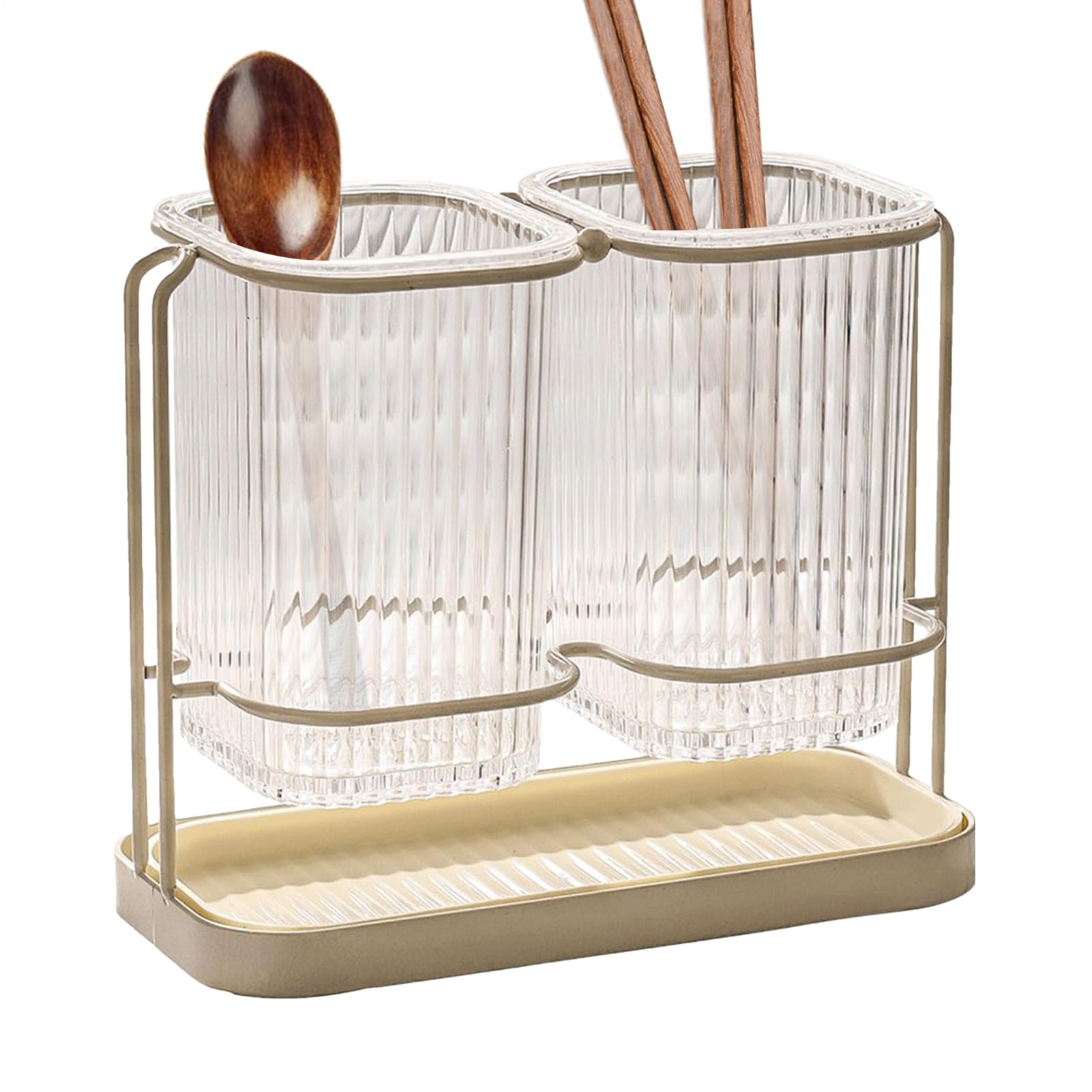 Organisateur de cuisine transparent stable pour ranger vos spatules