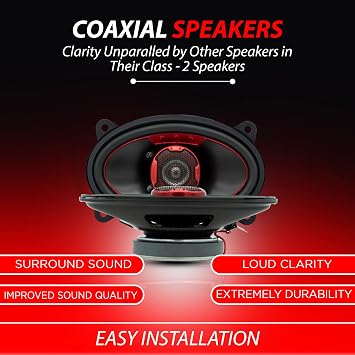 MB Quart XK2-146 4x6-Inch 180 Watt 2-Way Coaxial Speaker System Car Audio