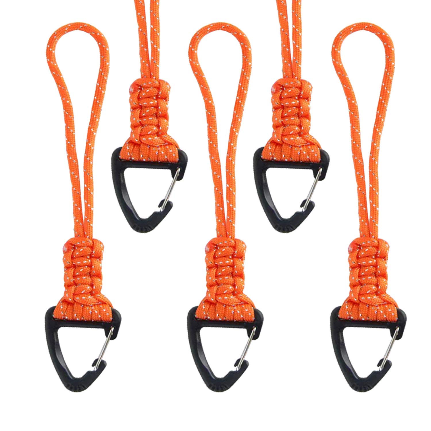 BSGB5PCS Paracord Lanyard Keychain Tactical Backpack Military Safety Hand Wrist Strap Tool Lanyard with Key Chain Ring Holder Tool Fall Protection Tool Tail Attachment Outdoor Hiking Camping