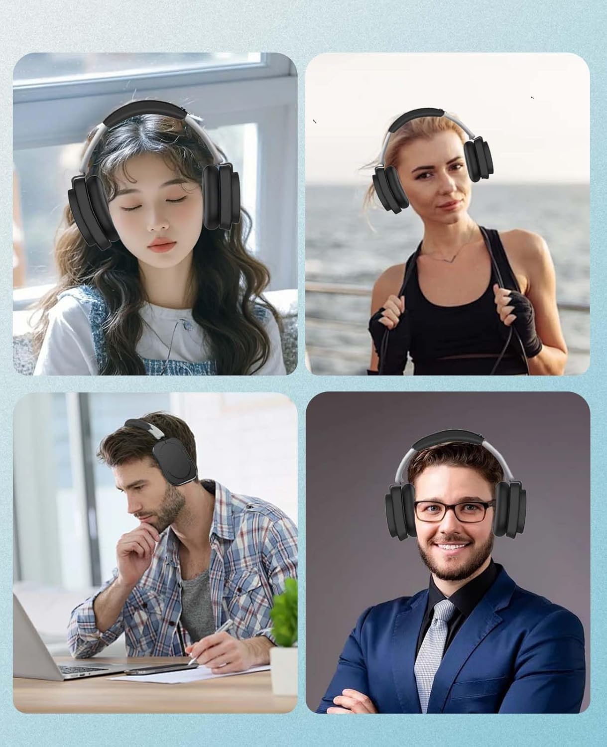 [3Sets] for Nothing Headphone (1) Case Cover,NOUKAJU Silicone Protective Cover,Headphones Accessories,Silicone Ear Pads & Headband & Ear Cups Protector,Case for Nothing Headphone 1(Black) - Image 7