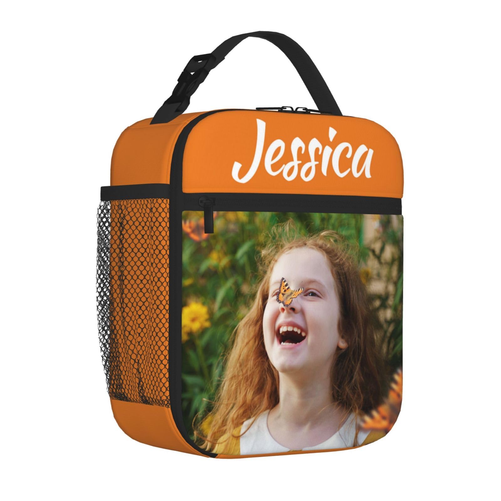 MESHELEY Personalized Lunch Box Custom Lunch Bag for Men Women with Name Photo Customized Insulated Reusable Leakproof Cooler Tote Bags Gifts for Work Picnic Travel