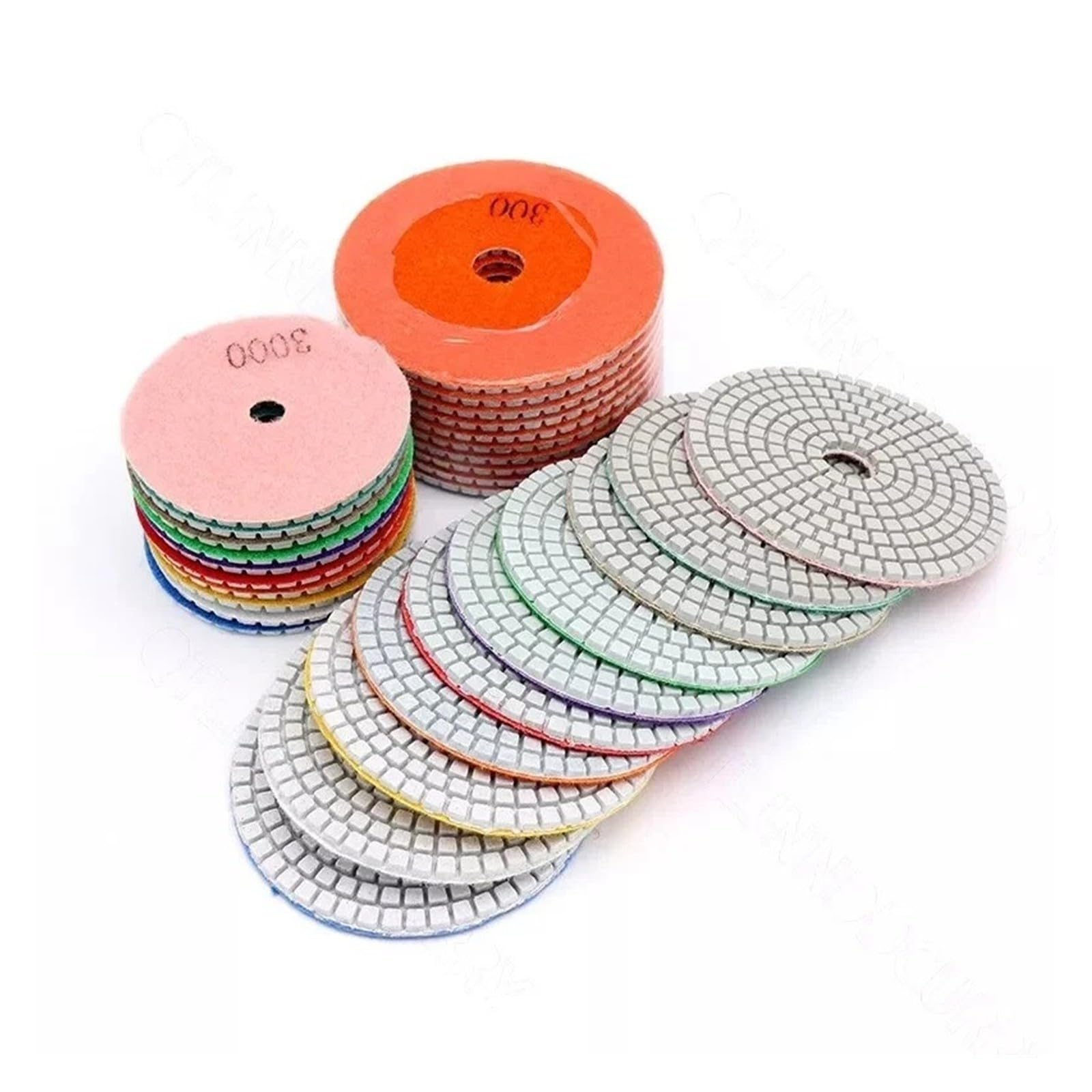 Pad polerski 3-4In 75-100mm W/D z pętelką(3 inch 75 mm,50 Grit,5Pcs)
