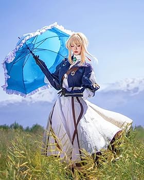 Amazon.co.jp: [神併良品] ヴァイオレット コスプレ ウィッグ付き 自動