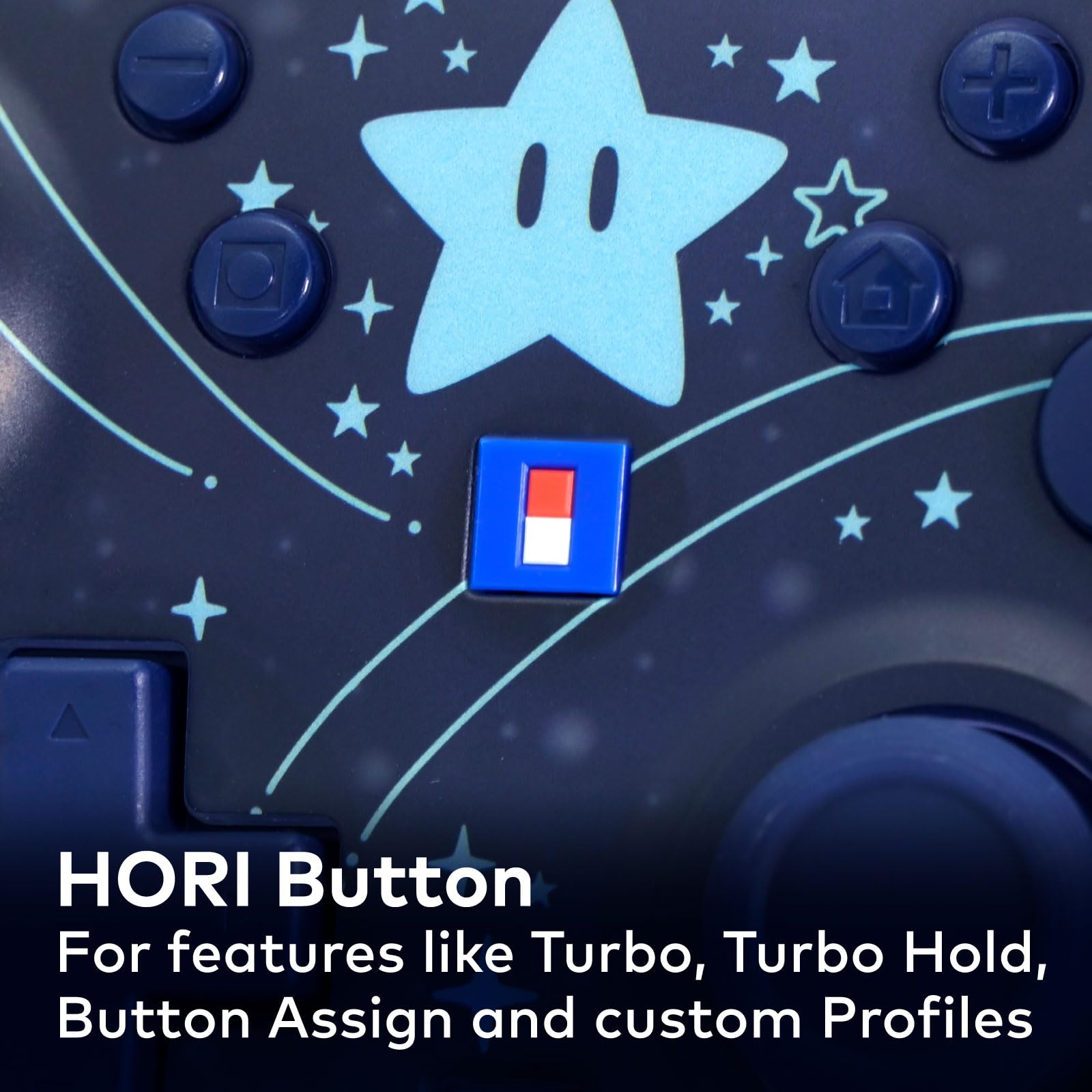 Hori - Mando inalámbrico HORIPAD Turbo (Universe Mario) Nintendo Switch 2 - Licencia oficial