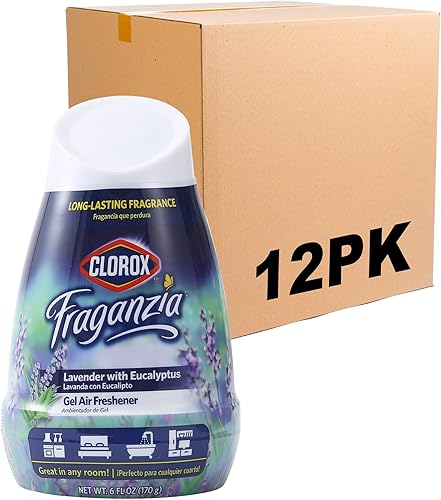 Miniatura 7 de Clorox Fraganzia Ambientador en Gel en Forma de Cono, Aroma de Orquídea Isla - Ambientador sin Enchufe, sin Batería para Habitaciones Pequeñas