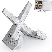 Vista 8 de Soporte para libro de cocina, soporte de madera para libro de recetas, soporte para libro de cocina para encimera de cocina, pantalla