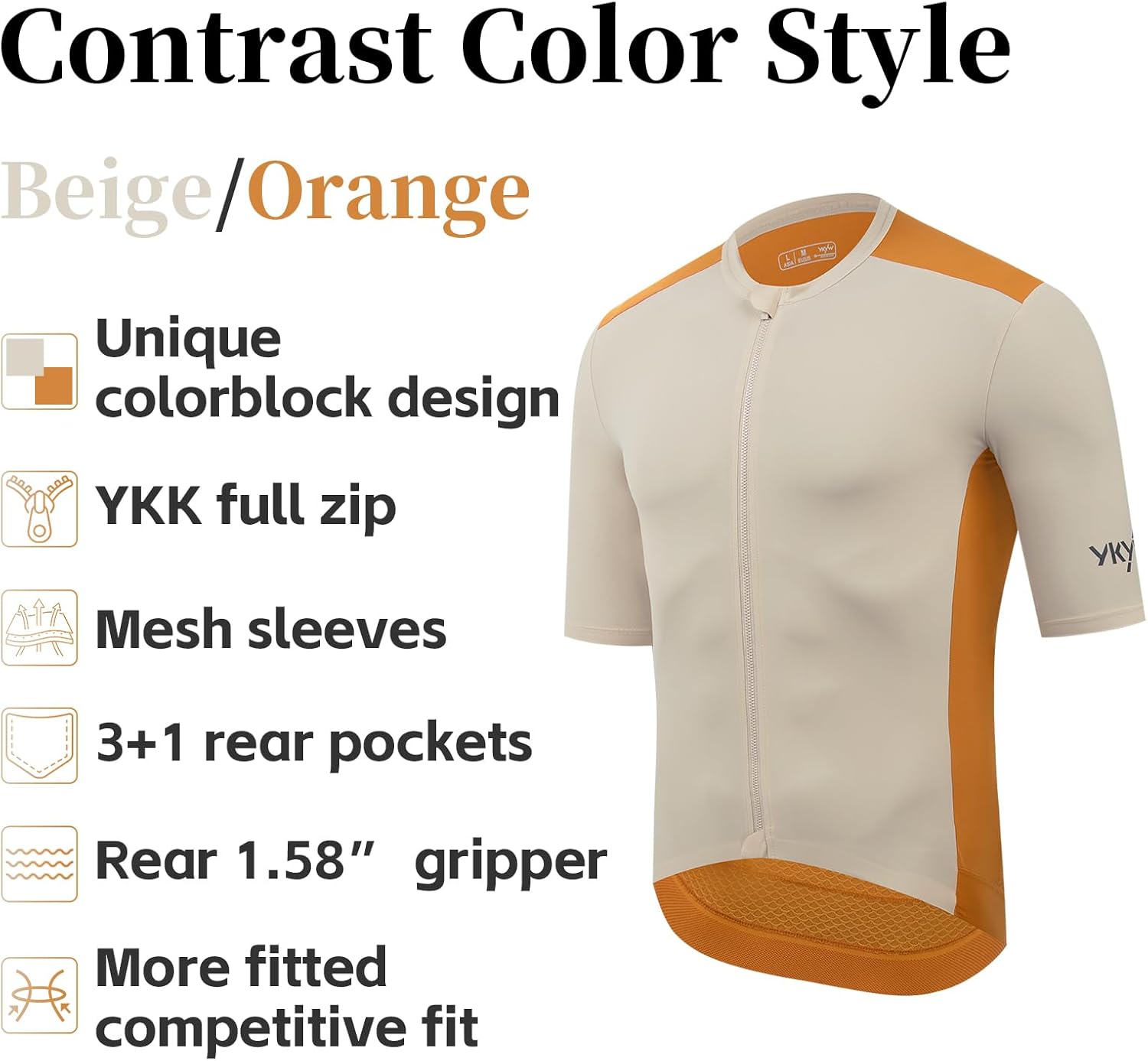 YKYWBIKE Cycling Jersey Men with Pockets Bike Jersey Short Sleeve Biking Shirts for Men Cycling Breathable MTB Biker Shirts - Image 3