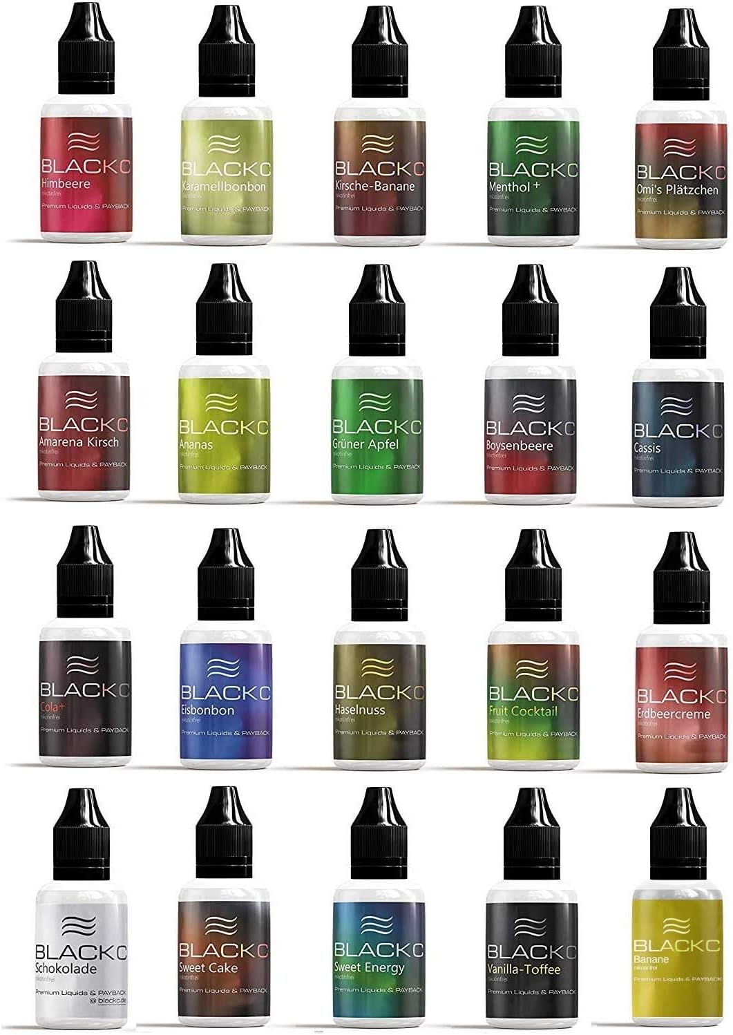 BLACKC Premium ELiquid without Nicotine for ECigarettes and EShishas