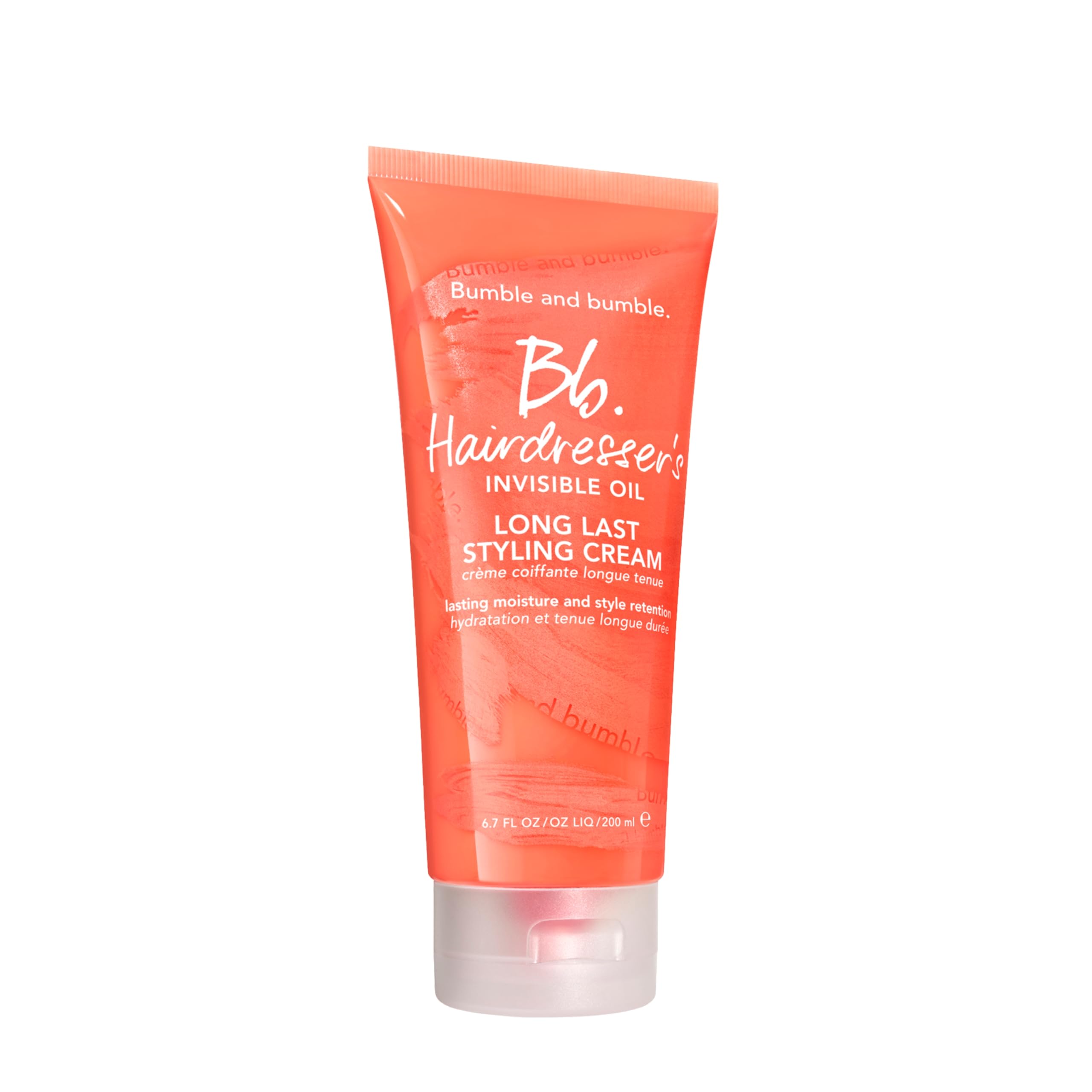 Hairdresser's Invisible Oil Long Last Styling Cream | Hydrating, Anti Frizz, Color Safe | Curly, Wavy, Straight | With Argan Oil, Coconut Oil + Grapeseed Oil, 200 ml