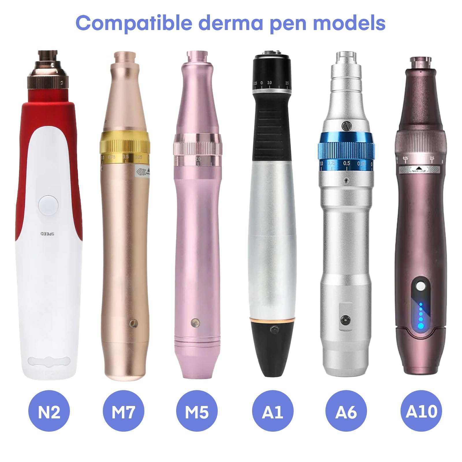 Aghi microneedling 36 punte, Dermapen Microneedling cartucce di ricambio per Derma Pen A6/A10, Cartucce Needling viso con fessura a baionetta (20 pezzi)