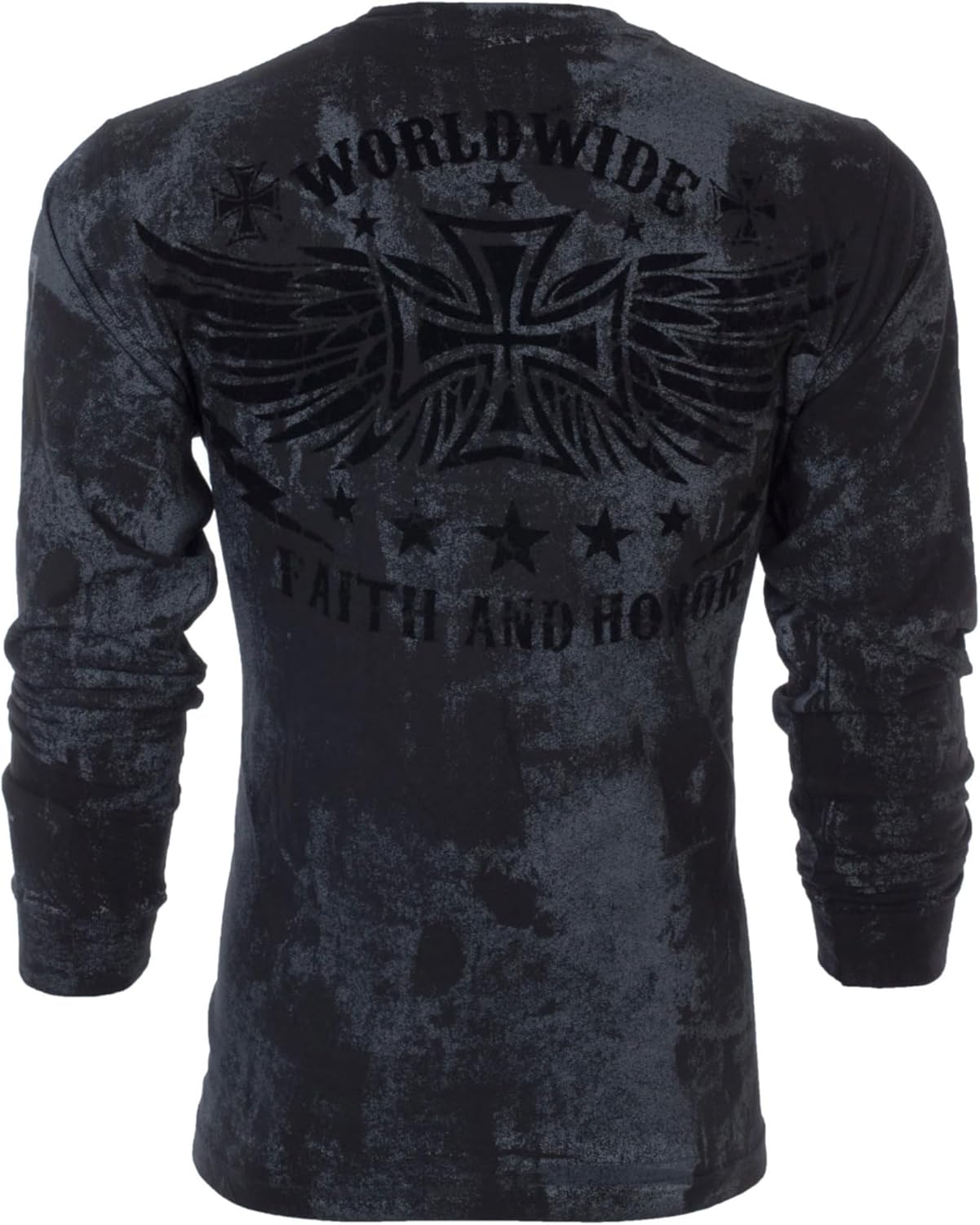 Archaic Affliction Men's Long Sleeve T-Shirt Black Tide