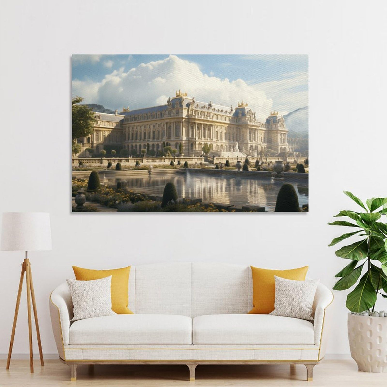 Junmoney Unframe-Style-15 Versailles Palace Garden Decorative Wall Artwork 20X30inch(50X75cm), For Corridors, Hallways Or Apartment Entries, Home Artwork For First Impressions