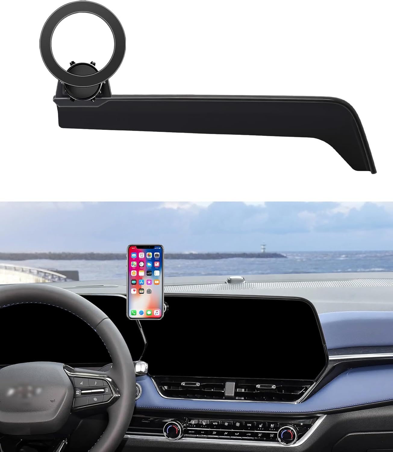 Car Phone Holder for 2025 Chevrolet Equinox Accessories 11.3-Inch Screen Fixed Clip, 360° Rotation Phone Mount Compatible with MagSafe, Cell Phone Holder Does Not Affect Air Vent