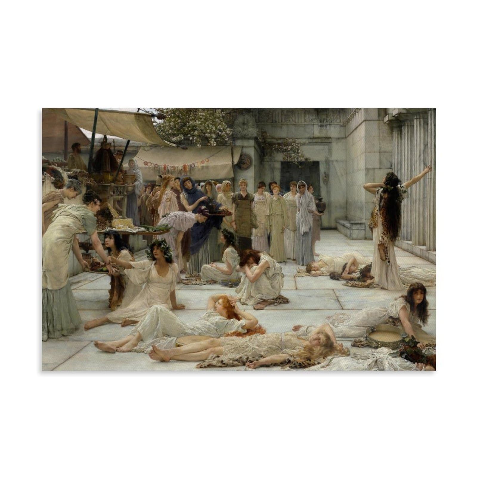Xuxuecc Women's Unframe Lawrence Alma-Tadema Wall Art Prints Paintings Poster The Of Amphissa Picture Print Wall Art Painting Canvas Artworks Gift Idea Room Aesthetic 20X30inch(50X75cm)