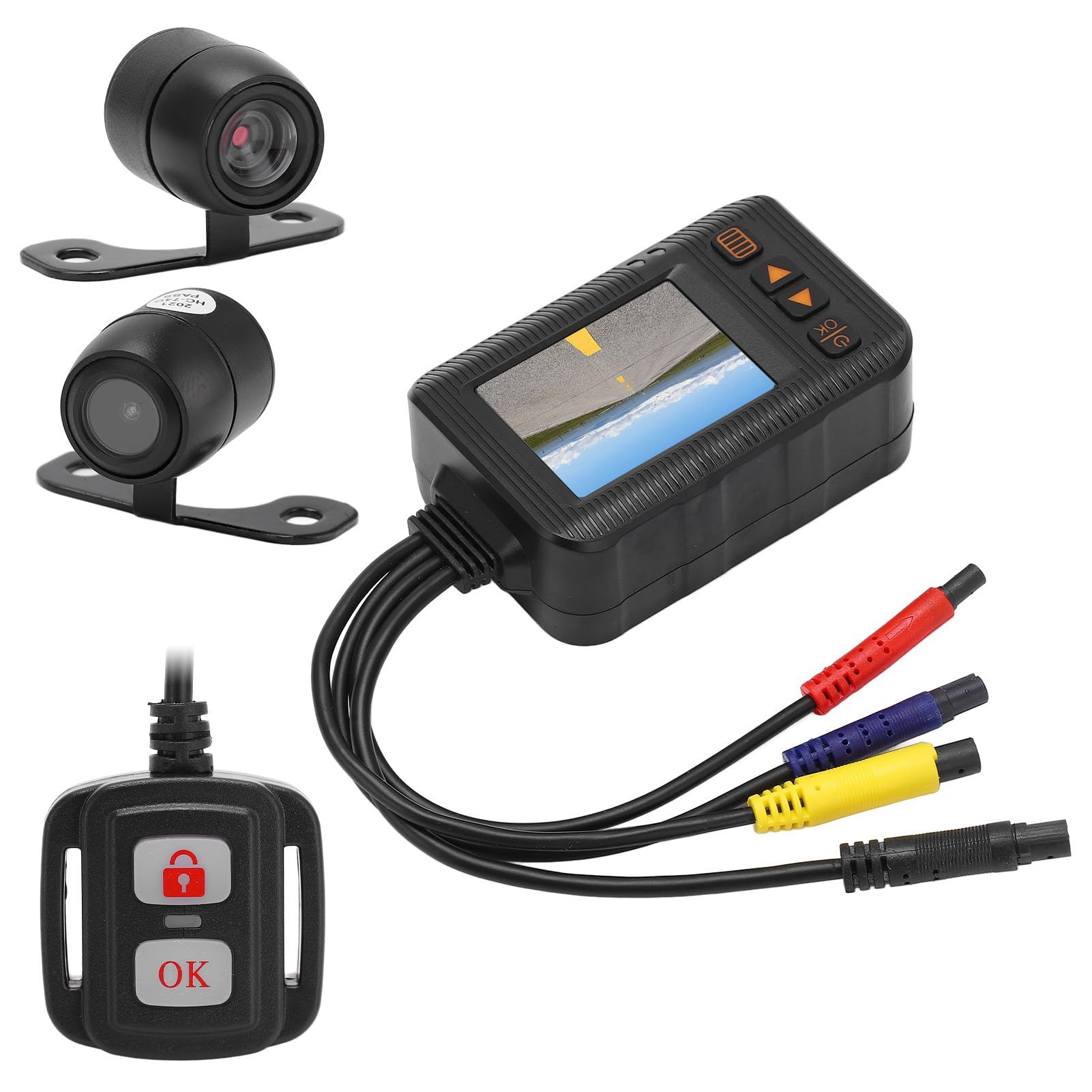 Grabadora de Conducción de Motocicletas de 2 Pulgadas, HD, Resistente Al Agua, DVR, Cámara de Salpicadero, Grabación en Bucle para Todas las Motocicletas