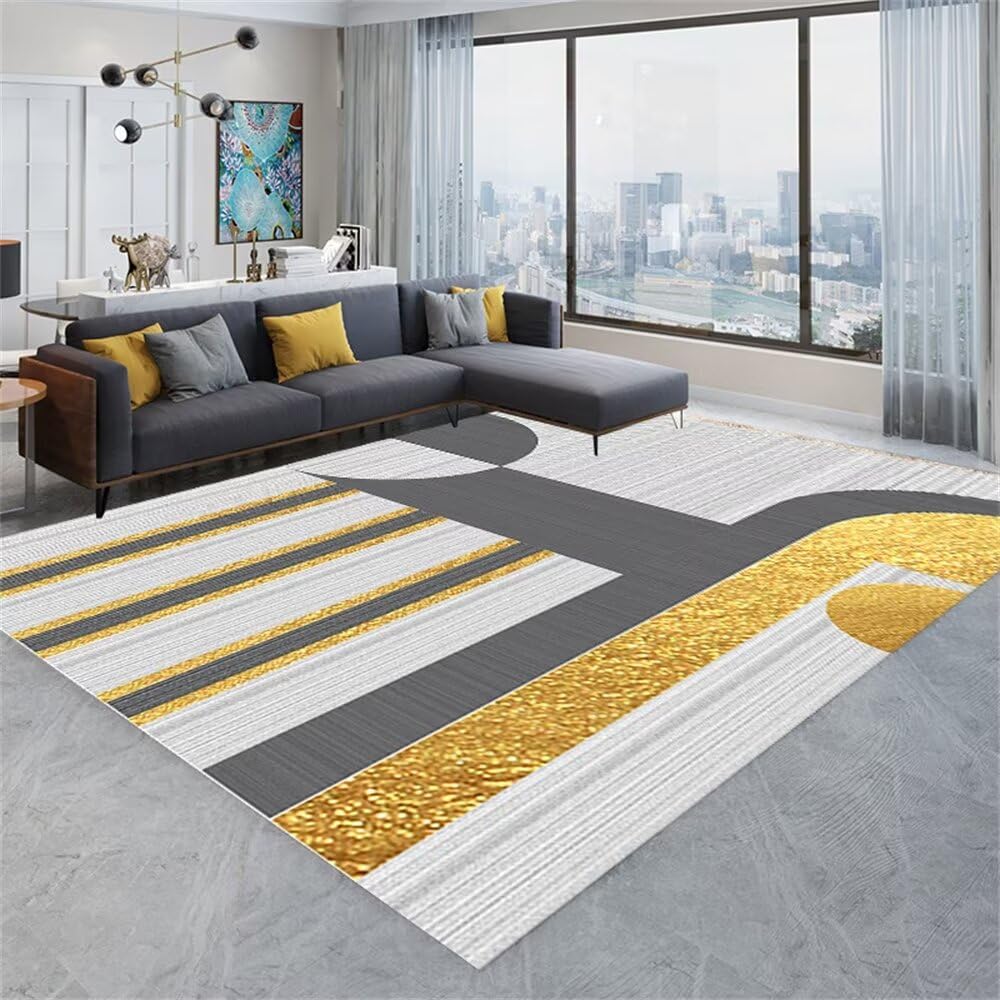 Tapis de salon 180x230cm motif moderne gris doux tapis bébé fille