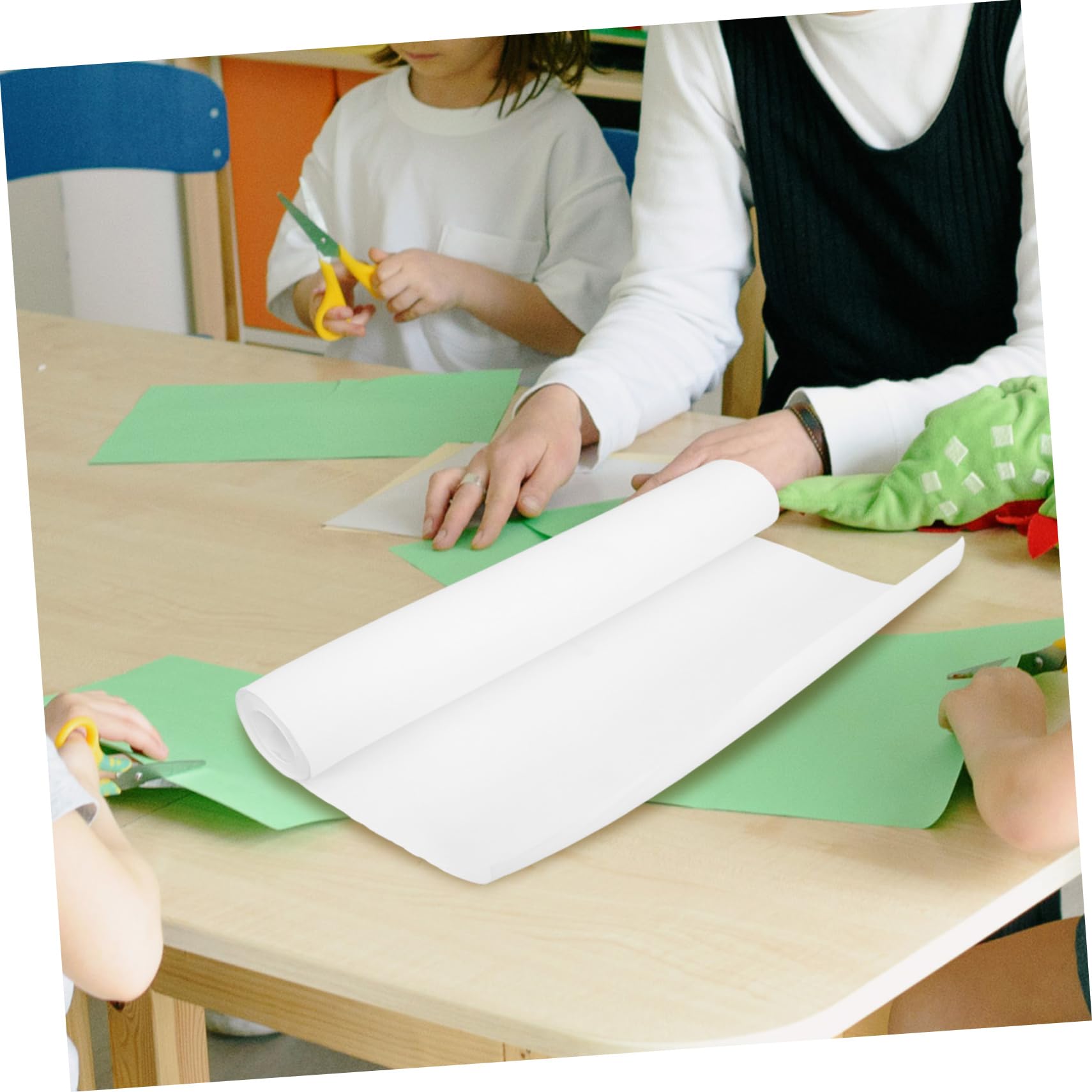 SHINEOFI Papier Kraft Blanc pour Emballage Dessin Décoration Protection Projets Colis Loisirs Créatifs Peinture Maquettes Revêtement Sol