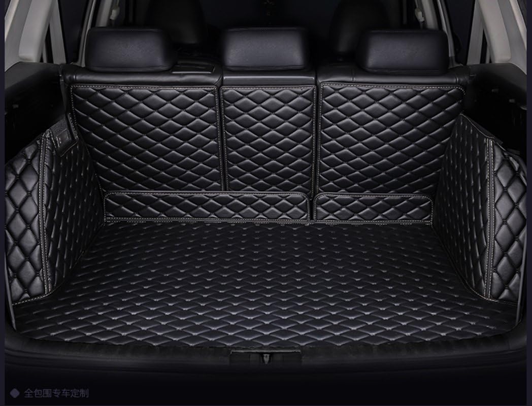 FHJBP Trunk Cargo Liner Floor Mat for Lexus NX200 200T 300 300H - All Weather, Custom Fits, Heavy Duty, 3D Full Coverage Protection Black w/Black Stitching