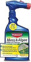 Vista 3 de BioAdvanced Limpiador y asesino de musgos y algas 2 en 1, listo para rociar, 32 onzas con control de hongos BioAdvanced para césped, listo