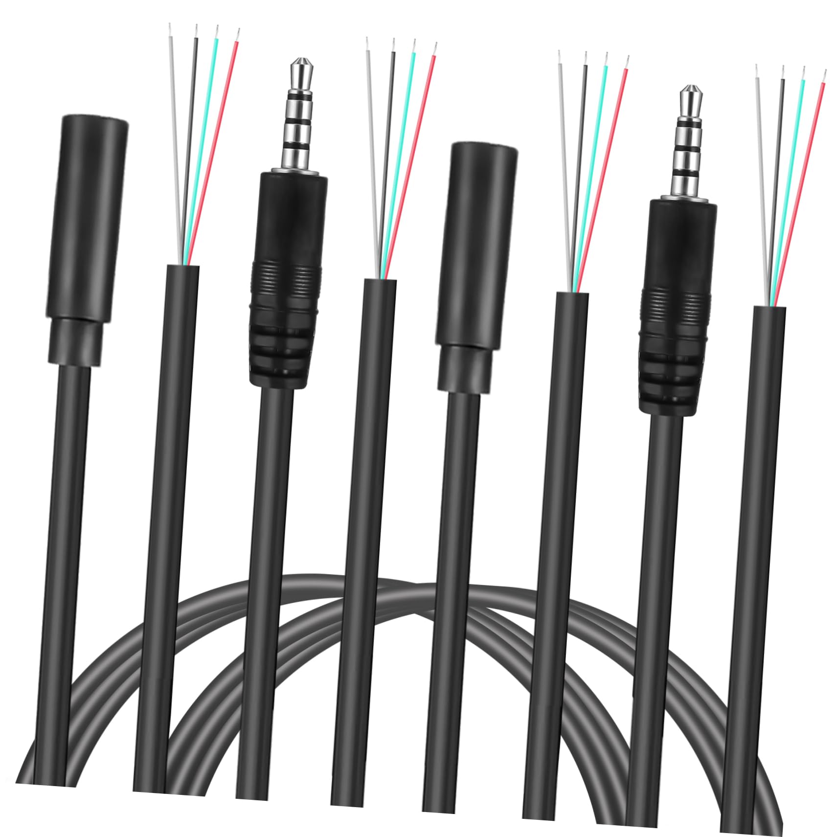 DOITOOL 3 Sätze Kabel Für Kopfhörer Männliche Kabel Lautsprecherkabel Audio-klinkenkabel Draht Mikrofonkabel Gitarrenkabel Audiokabel Verlängerungskabel Kabelaustausch Pvc 8 Stück * 3