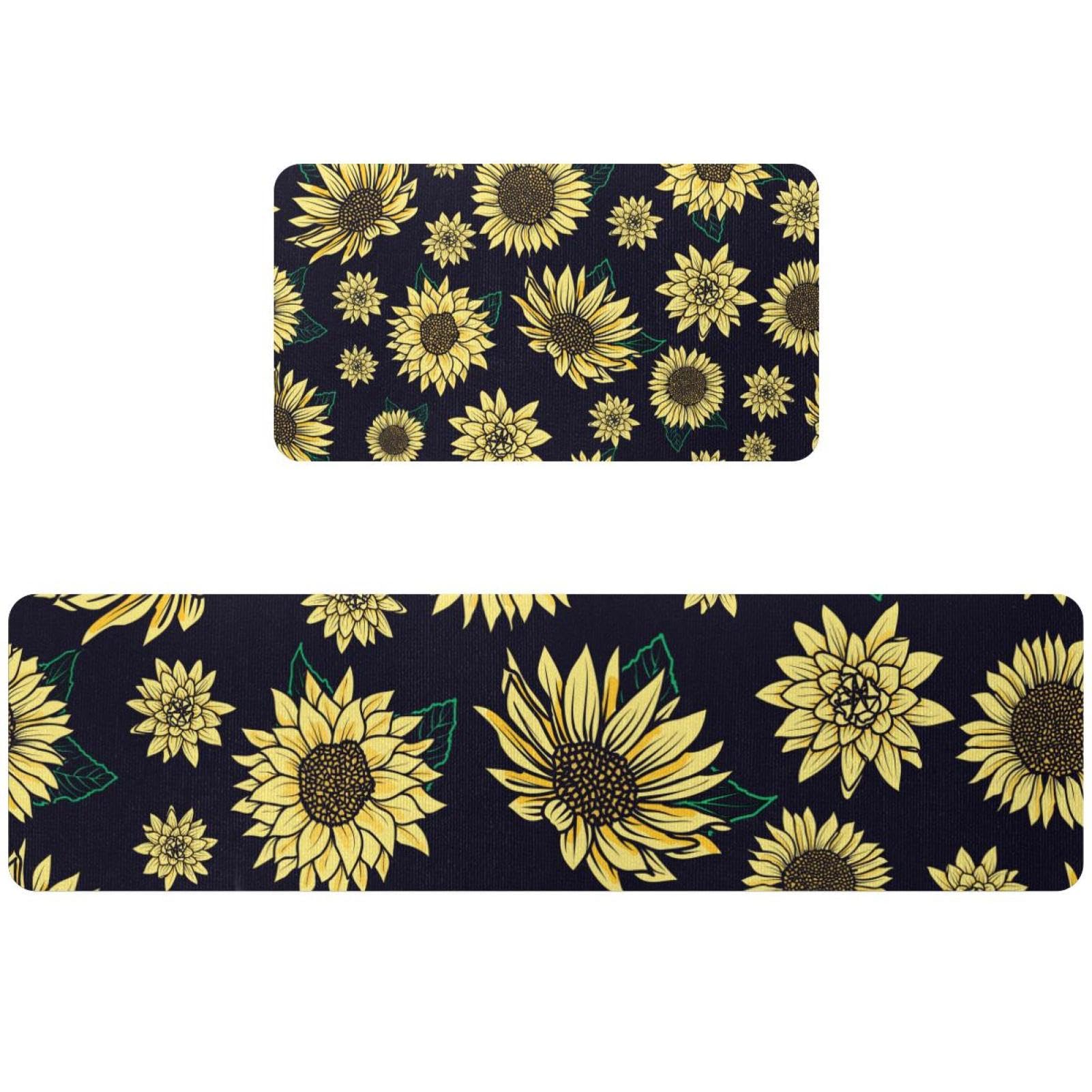 Alfombras y tapetes de cocina decorativos estilo acuarela para un pasillo elegante y limpio.