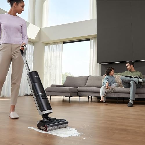 dreame H14 Aspirateur Eau et Poussière, Portée à Plat à 180°, Lavage/Séchage de la Brosse 60°C, Séchage Rapide 5 Min, Nettoyage Auto Double Rotation, Aspiration 18 kPa, Détection/Réglage Intelligents - 6