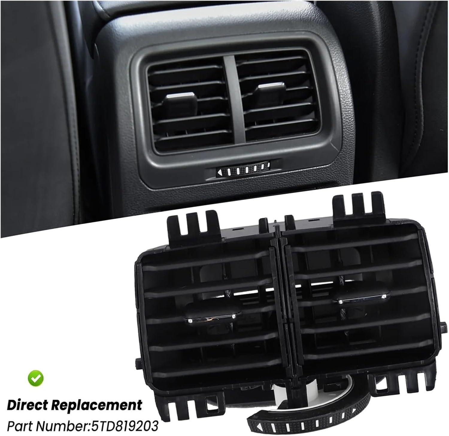 5TD819203 Rear Armrest Box AC Vent Grille Outlet Air-Conditioning Vents | Compatible With VW Touran L 2016-2021