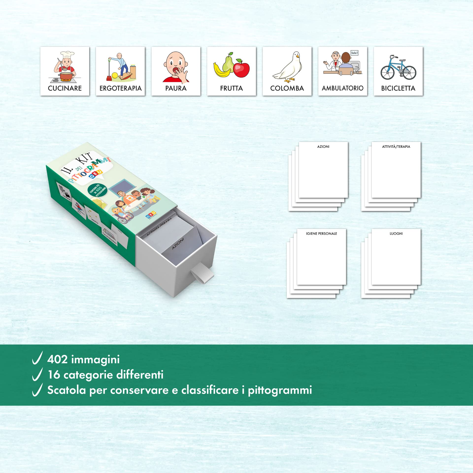 FLASHCARDS BAMBINI ITALIANO | PECS Autismo Immagini Italiano | Carte Flash Linguaggio Per Bambini | Il Kit Dei Pittogrammi - Editorial GEU (Italiano - 400 Flashcards)