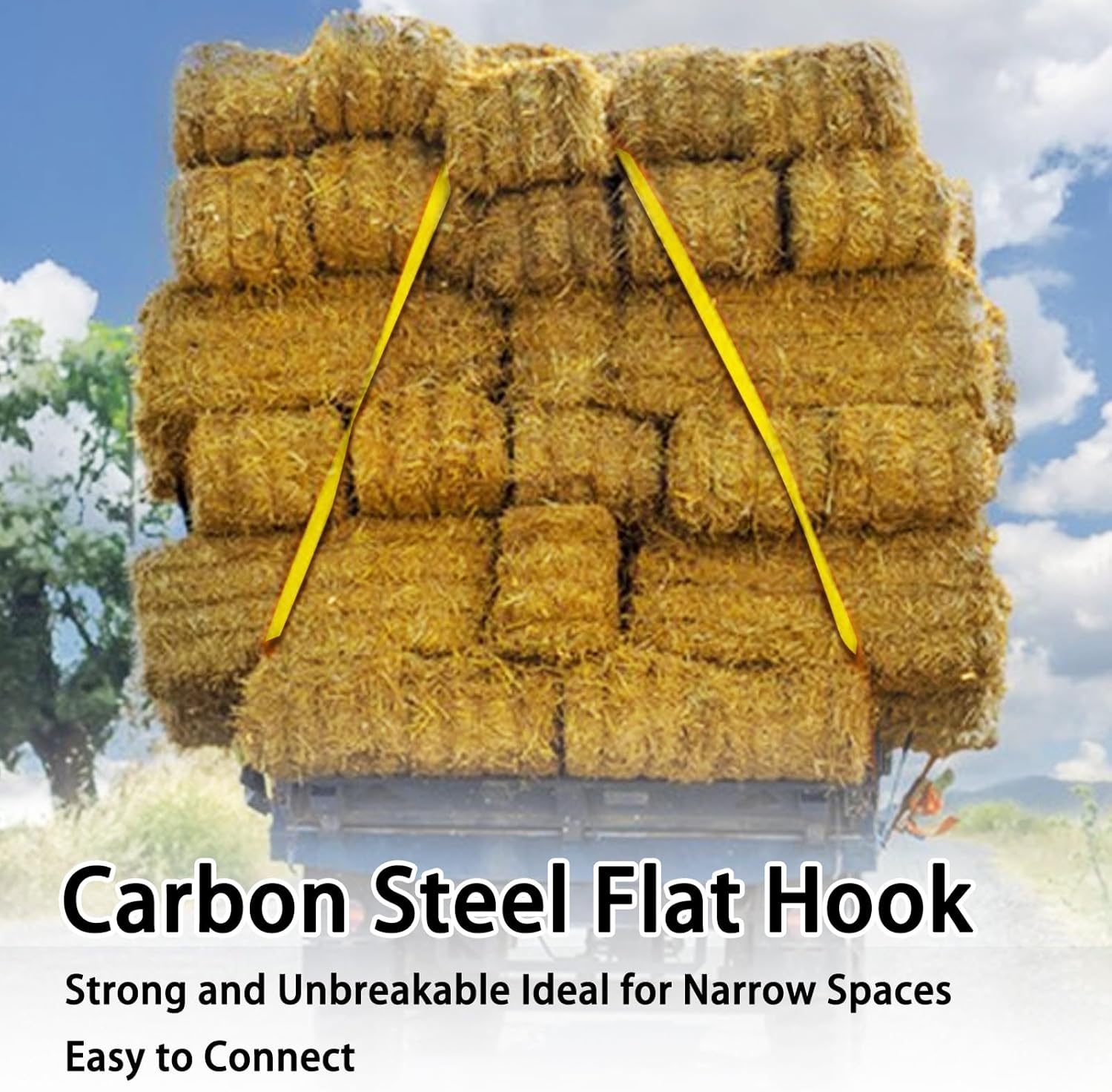 4 Inch Truck Straps 30ft Trailer Straps Heavy Duty Winch Straps with Flat Hooks, 18,000lbs Break Strength, Tie Down Straps for Flatbed Trucks, Trailers, Cargo