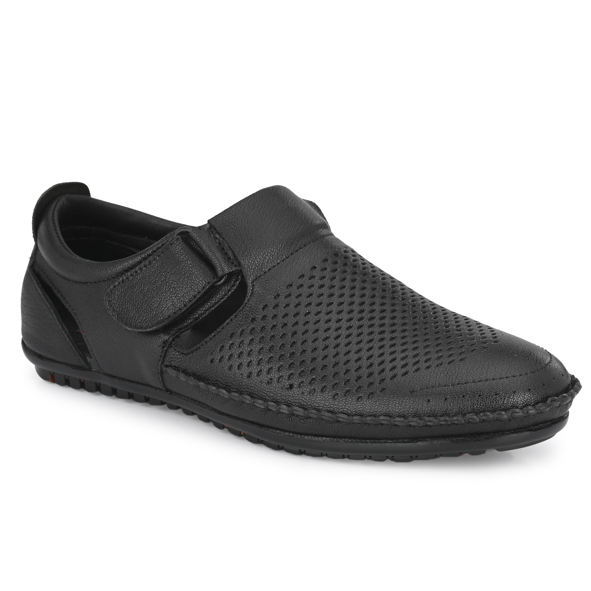 egoss Comforts Premium Genuine Leather Slipper Sandals for Men (Black-6)-GS-805 (B0CDC6BDH6) Amazon Price History, Amazon Price Tracker
