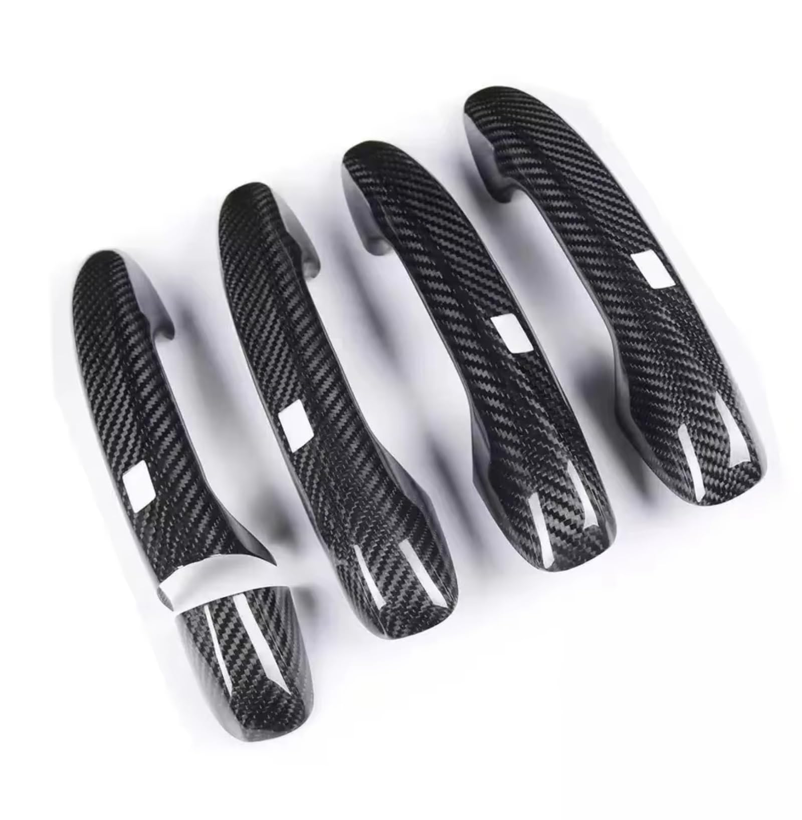 Feoosvx Carbon 4 Sensor For Benz Cla/Aclass/Cclass/Eclass/Glc/Glb Black Carbon Fiber Lhd Car Door Handle Cover Styling Accessories Stickers Door Handle Handle Side(Carbon 4 Sensor)