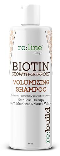 Champú voluminizador de biotina para pérdida de cabello, champú de volumen para el crecimiento del cabello, engrosamiento natural para adelgazar el