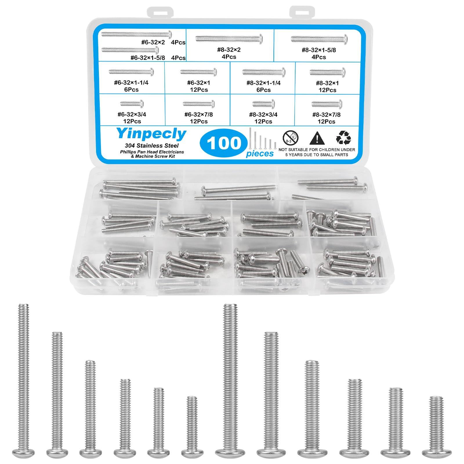 Phillips Pan Head Machine Screws #6-32 & #8-32 -1 Phillips Pan Head Machine Screws #6-32 & #8-32 -1