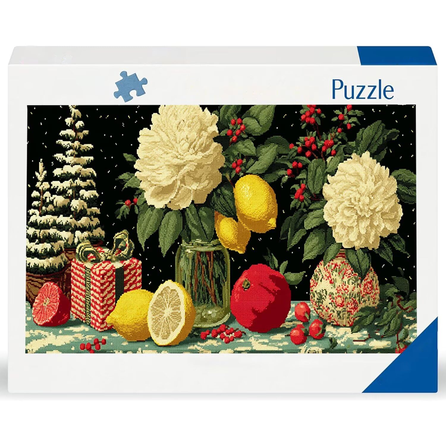 Puzzle de Madera para Adultos 2444 Piezas - Flores y Frutas, Obra de Arte de Juego de Rompecabezas para Adultos, Puzzle de Impresión de Alta Definición Multicolor, Pasatiempo Creativo Regalo b-474