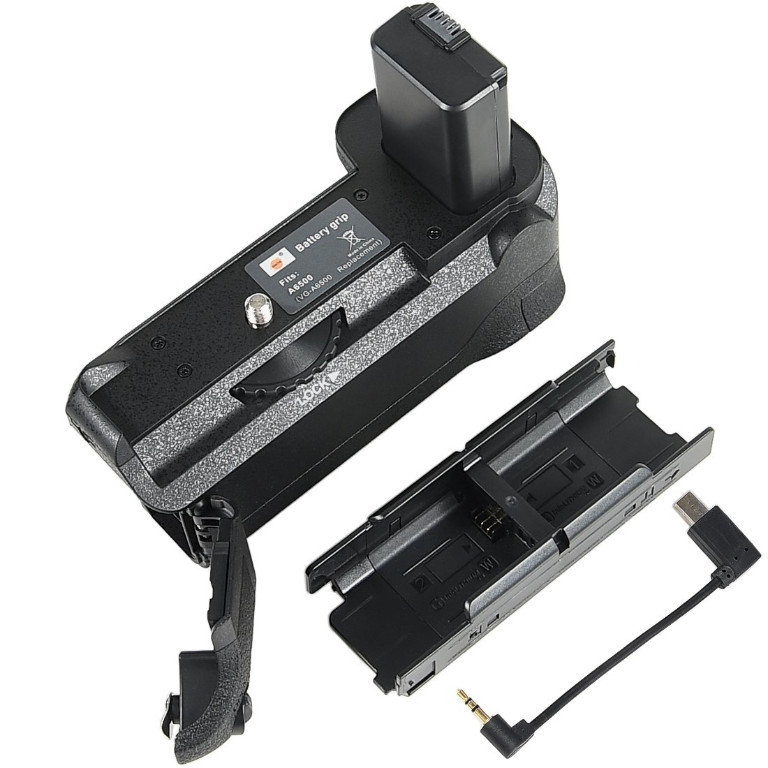 DSTE® VG-A6500 shutter Vertical Batterie Grip Compatibile per A6500 Mirroless Camera with 2pcs NP-FW50 Battery