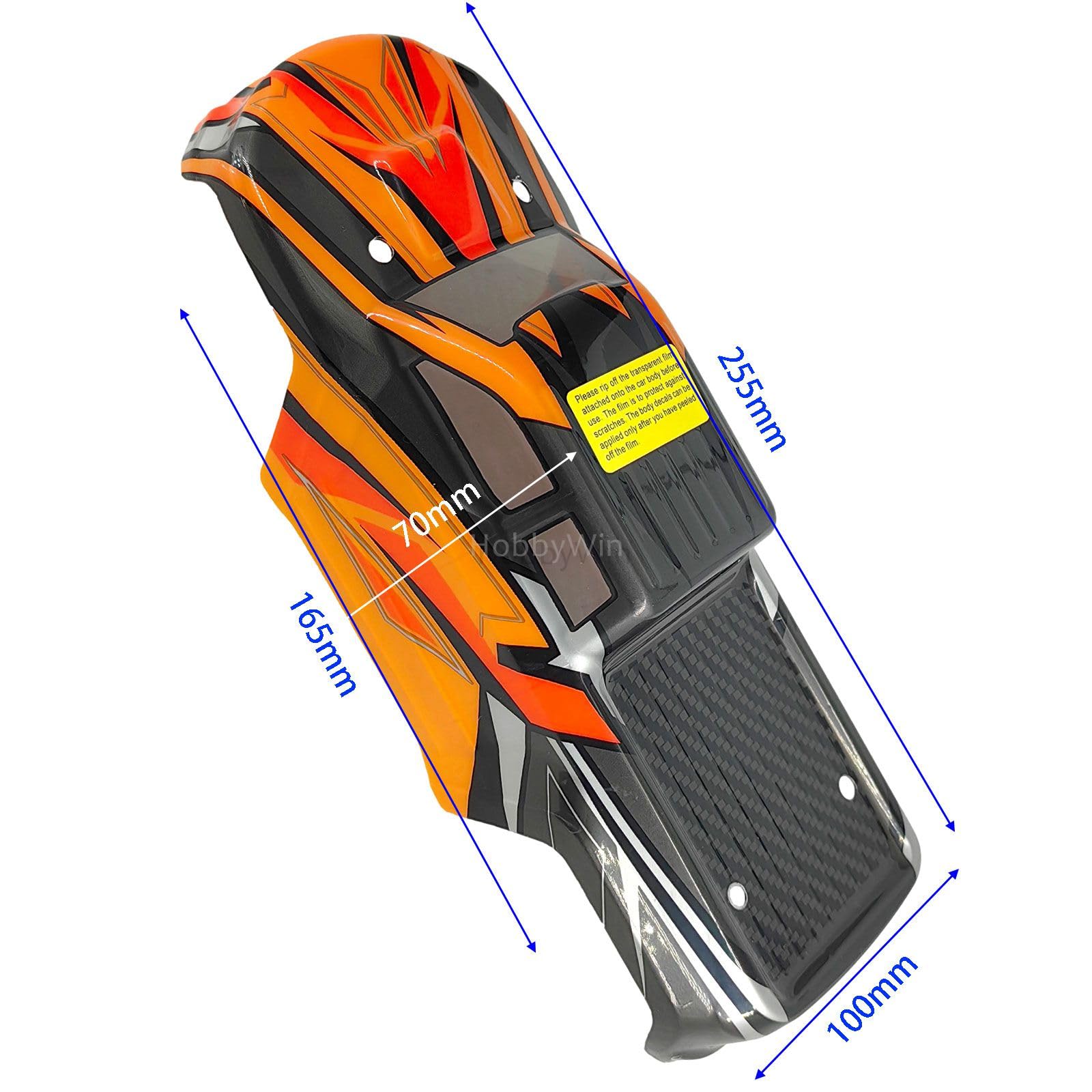 Amazon.com: HBX Part M16039 Truck Body Orange +Decal for Haiboxing 