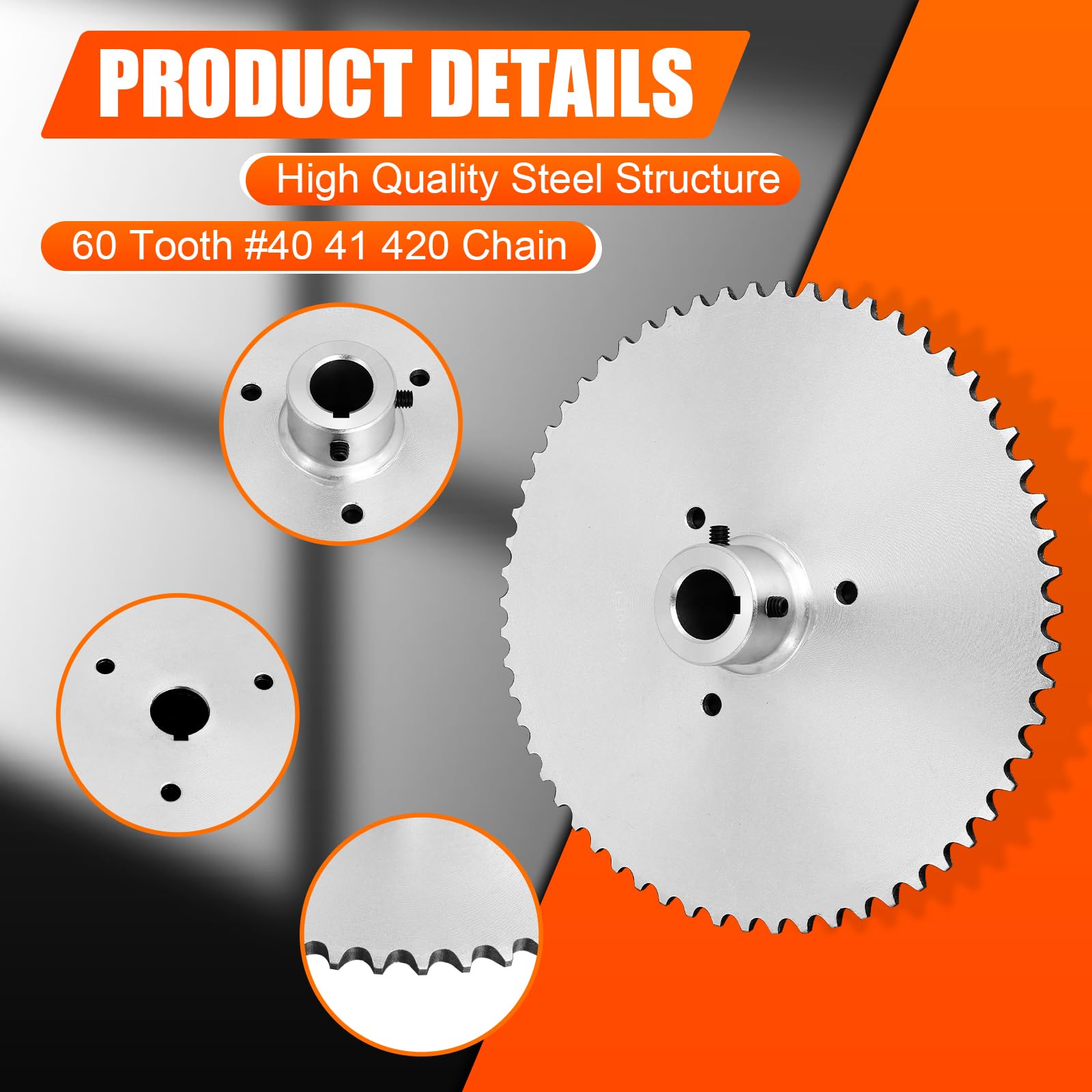 Amazon.com: 60 Tooth Go Kart Live Axle Sprocket for 40 41 420