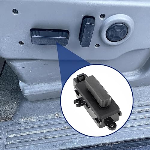 Miniatura 4 de Interruptor eléctrico de ajuste de asiento de 6 vías, interruptor de asiento izquierdo del lado del conductor 901-202 12450166 compatible con